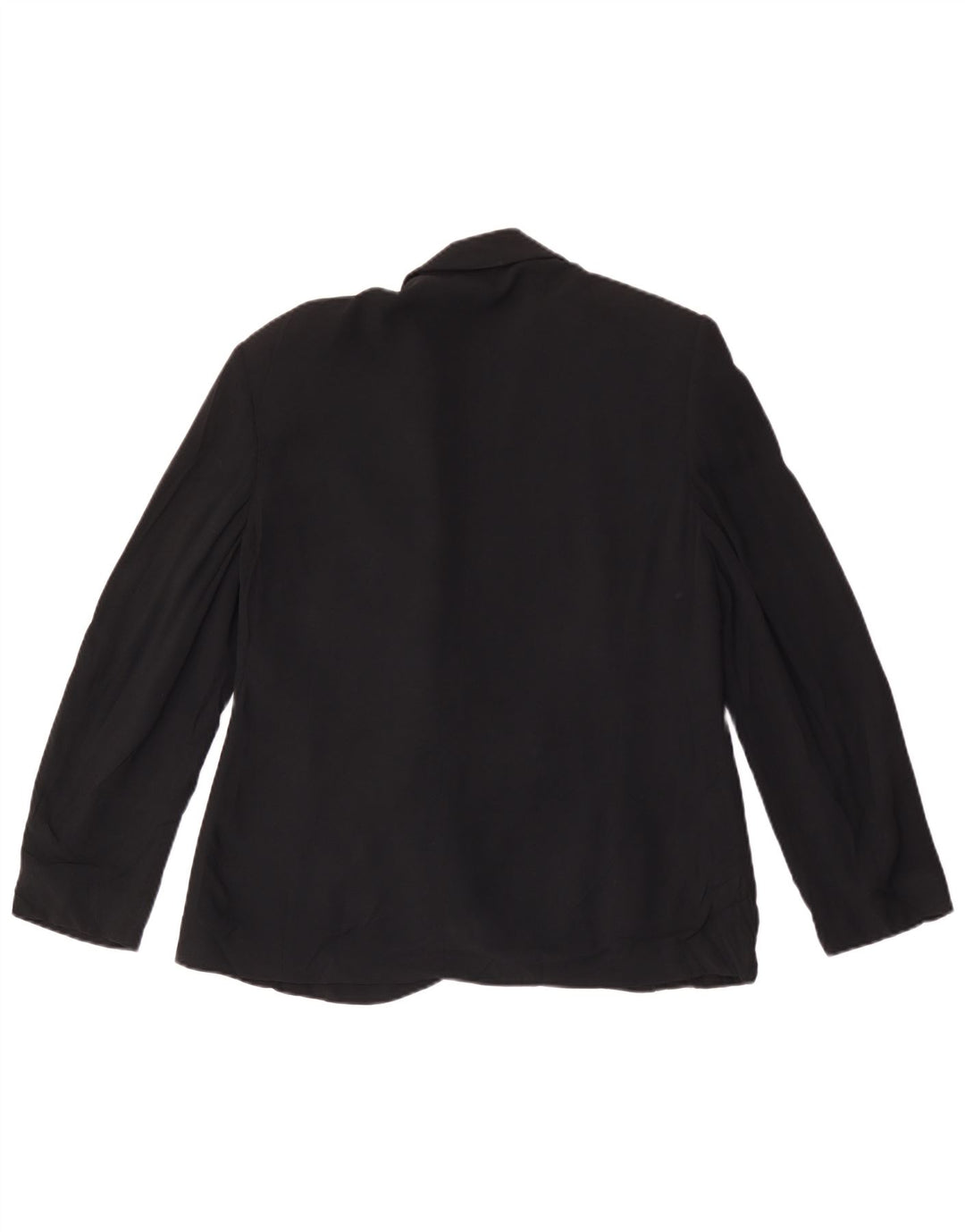 Giacca blazer doppiopetto vintage da donna UK 16 grande nera