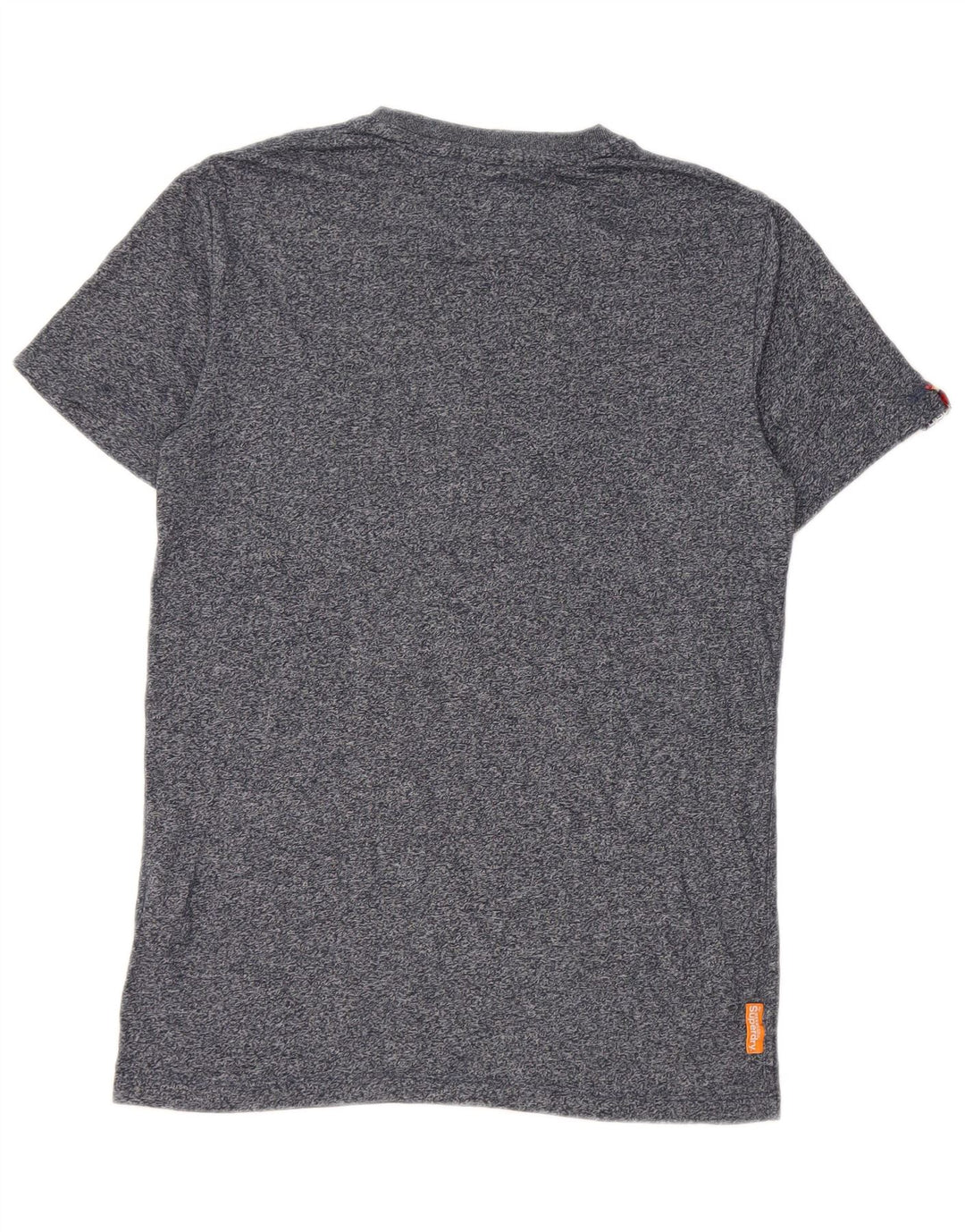 T-shirt da uomo Superdry Top Small in cotone screziato blu navy