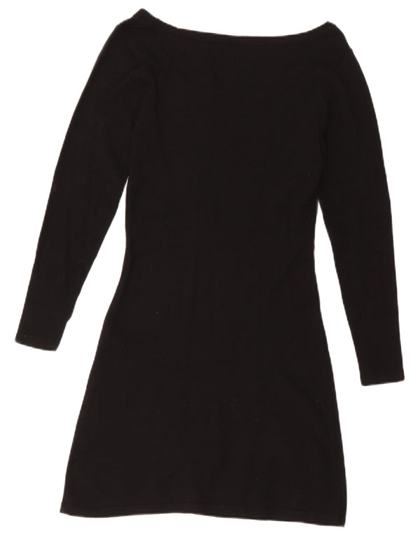 Desigual Abito da donna a maniche lunghe con grafica grafica UK 4 XS Nero floreale