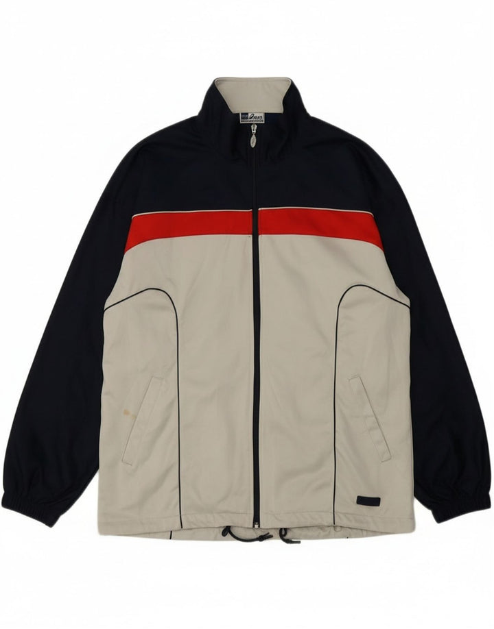 Giacca sportiva da uomo Asics 2XL Poliestere color block grigio