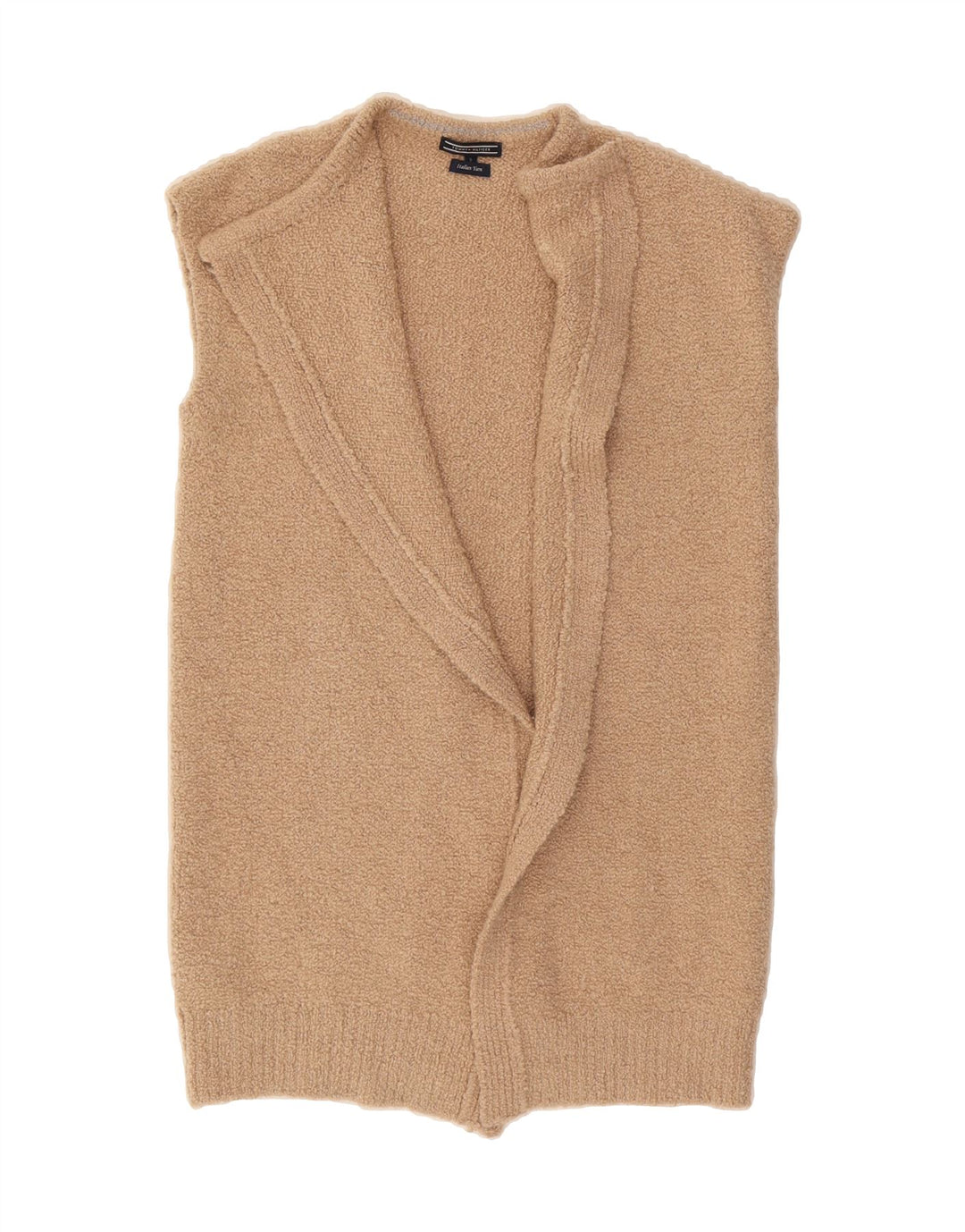 TOMMY HILFIGER Womens Open Cardigan Sweater UK 10 Small Beige Wool Vintage Tommy Hilfiger and Second-Hand Tommy Hilfiger from Messina Hembry 