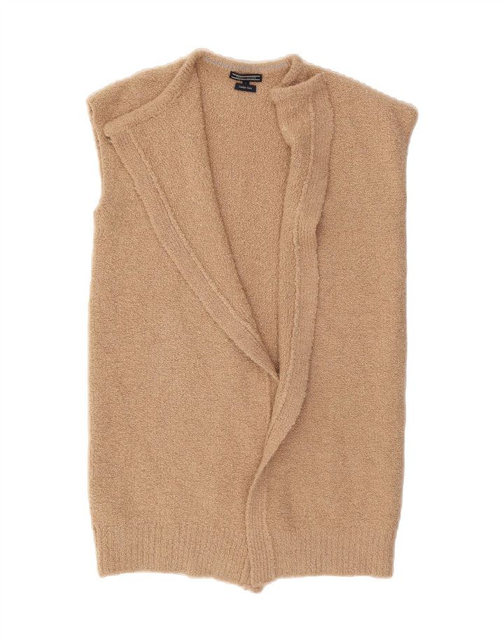TOMMY HILFIGER Womens Open Cardigan Sweater UK 10 Small Beige Wool Vintage Tommy Hilfiger and Second-Hand Tommy Hilfiger from Messina Hembry 