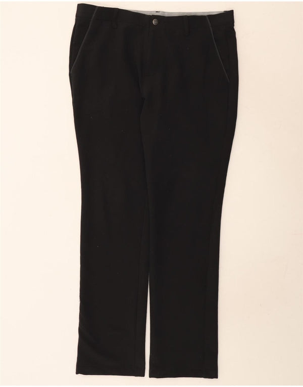 Pantaloni chino dritti da uomo Adidas W34 L32 poliestere nero