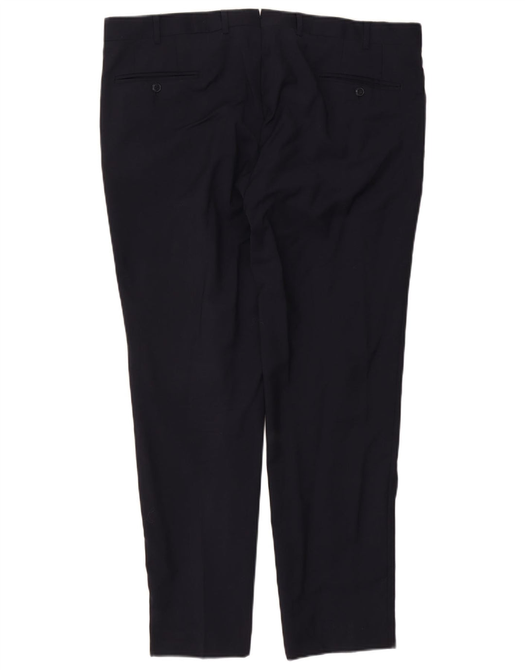 Pantaloni da abito slim vintage da uomo W40 L30 blu navy
