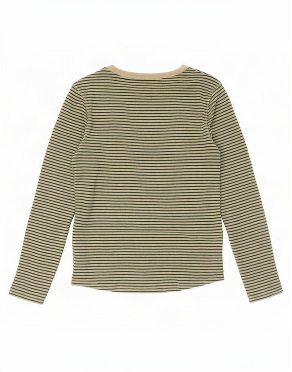 Top manica lunga da donna Marks & Spencer UK 10 piccolo verde gessato