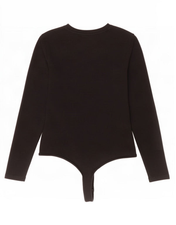Body Guess da donna a maniche lunghe con grafica UK 8 piccolo in cotone nero