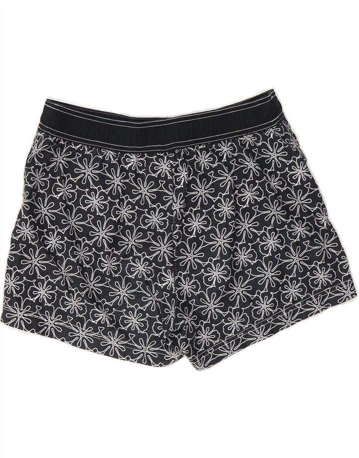 NIKE Womens Chino Shorts Medium W30 Black Floral Polyester Vintage Nike and Second-Hand Nike from Messina Hembry 