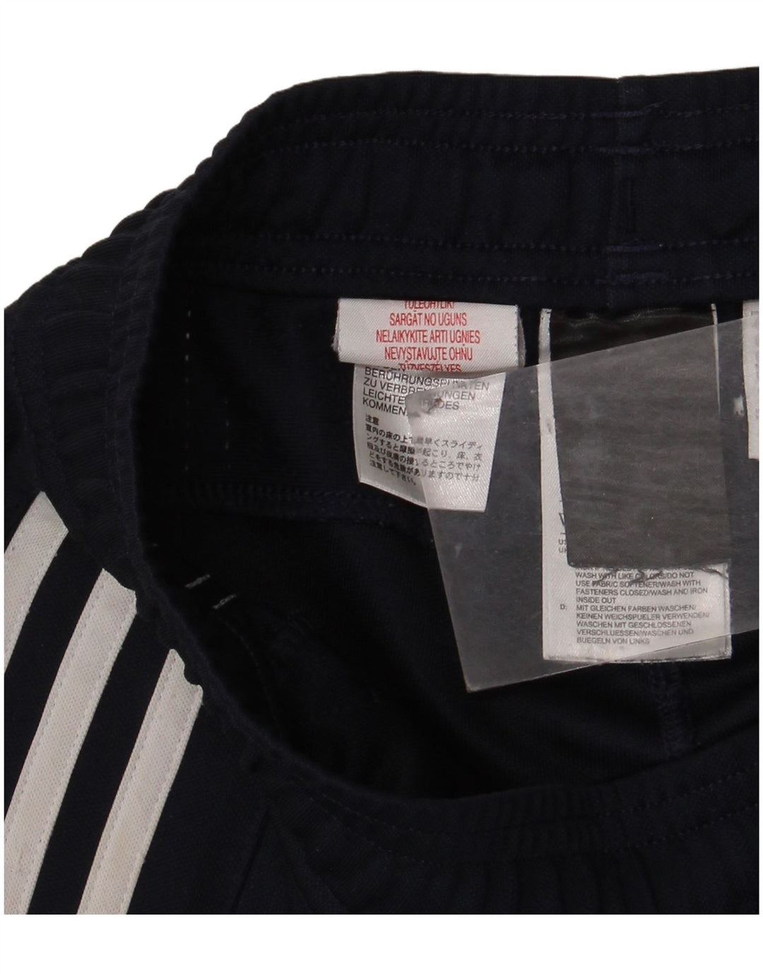 Pantaloni della tuta da ragazzo Adidas 9-10 anni in poliestere blu navy