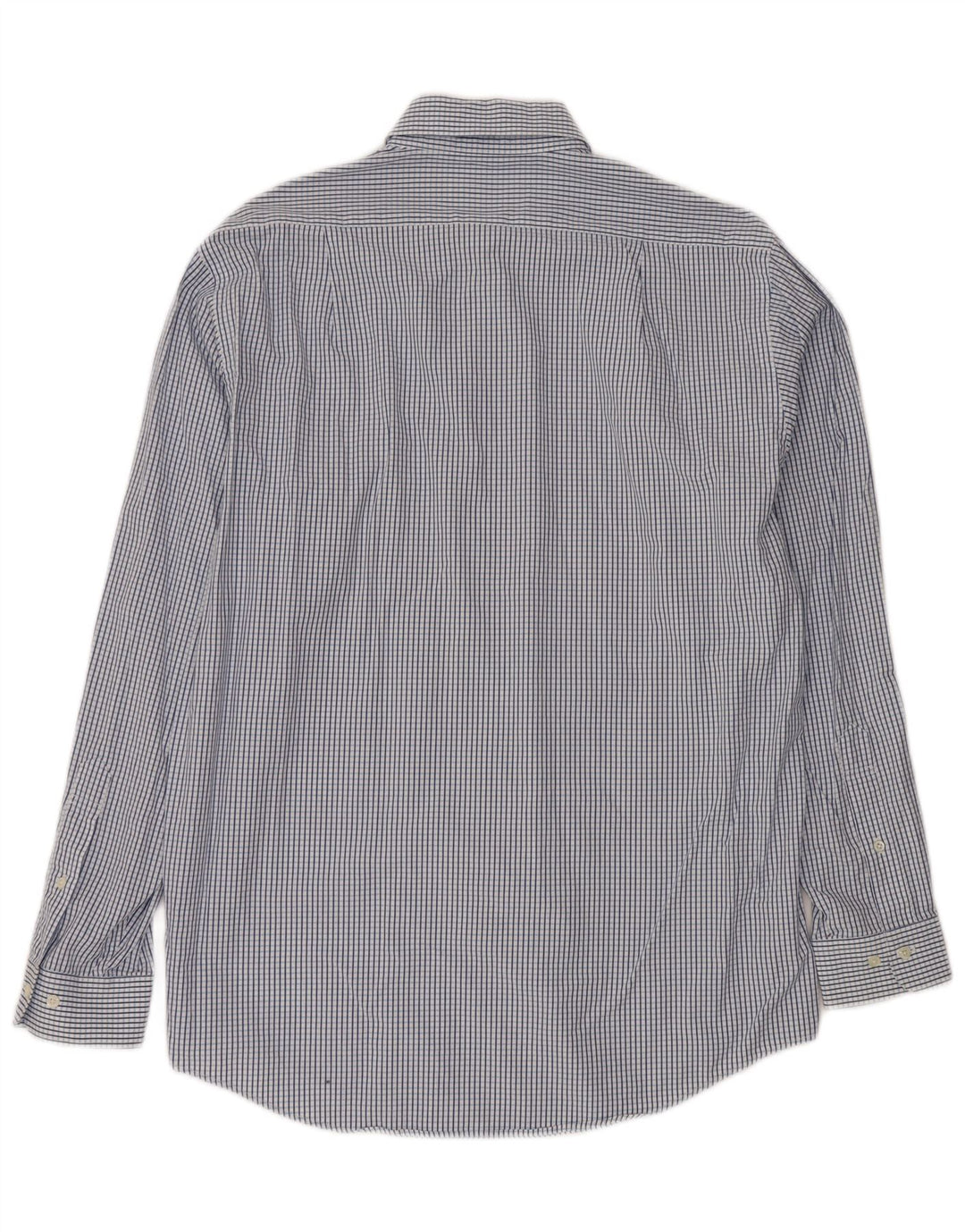 BROOKS BROTHERS Camicia da uomo taglia 15 1/2 cotone a quadri blu medio