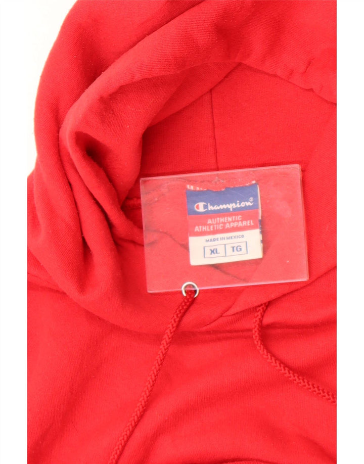 Felpa con cappuccio da uomo Champion XL in cotone rosso