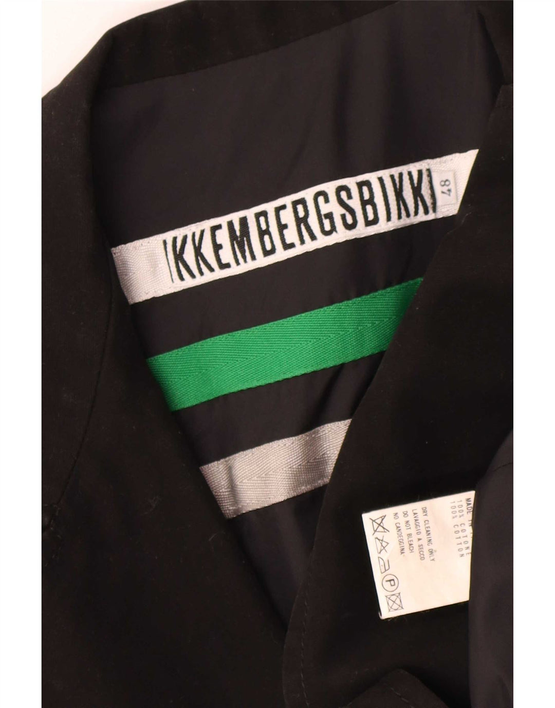 Giacca blazer da uomo a 2 bottoni Bikkembergs IT 48 cotone nero medio