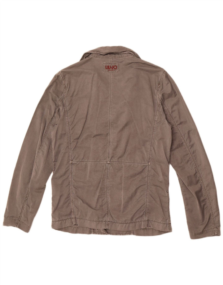 Cappotto da marinaio da uomo Liu Jo UK 40 grande cotone grigio