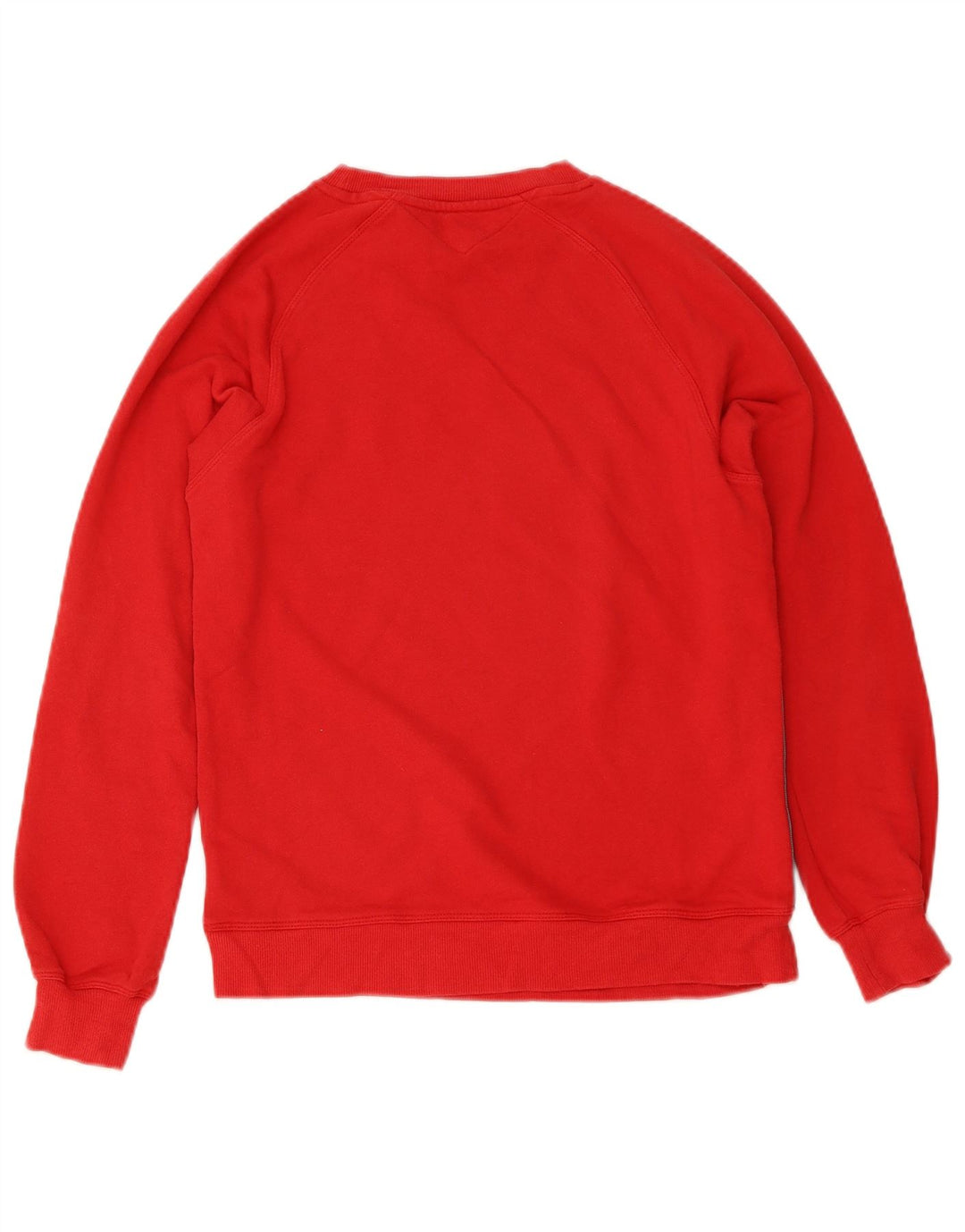 TOMMY HILFIGER Felpa con grafica da uomo Maglione XS Rosso Colourblock in cotone