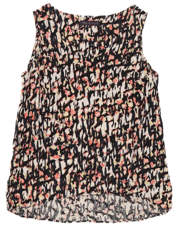 Marks & Spencer Camicetta da donna con motivo astratto Top UK 10 Small Multicolore