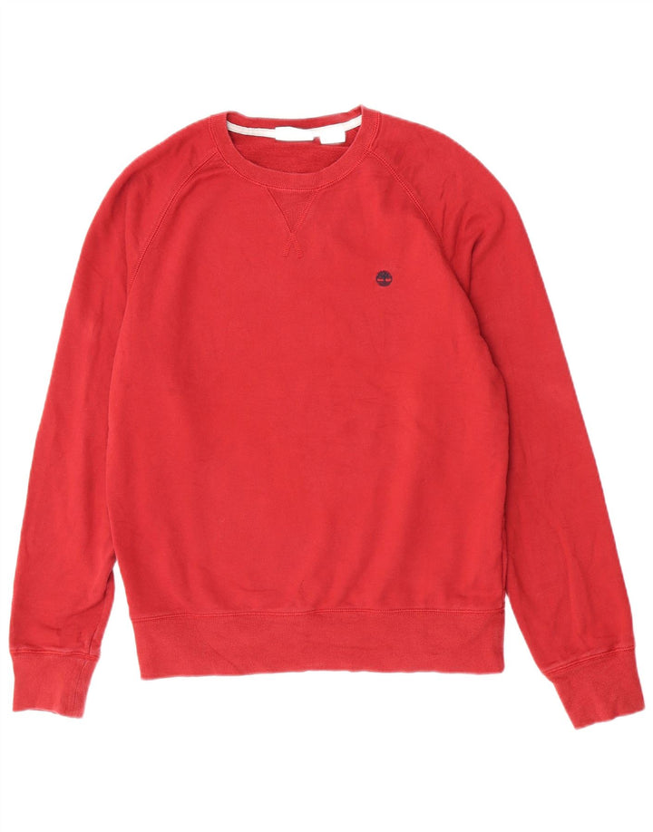 Felpa da uomo Timberland Maglione rosso medio in cotone