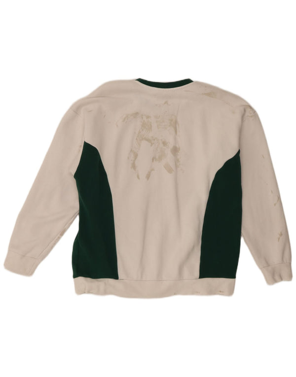 Felpa grafica da donna Adidas Jumper UK 16 Large White Colourblock