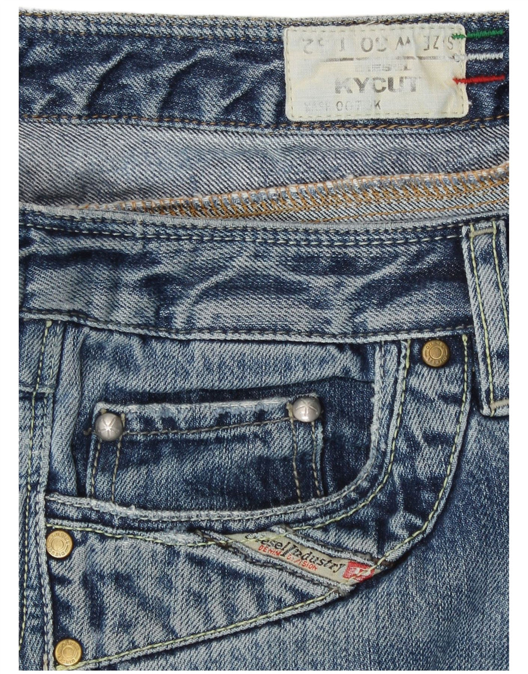 Jeans dritti Kycut da donna Diesel W30 L32 cotone blu