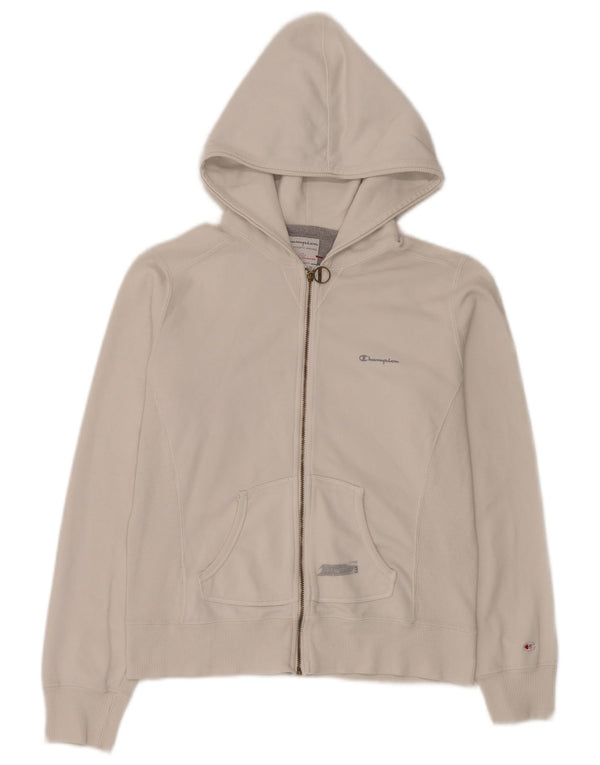 Maglione con cappuccio e zip vestibilità regolare da donna Champion UK 12 Medium White Sports