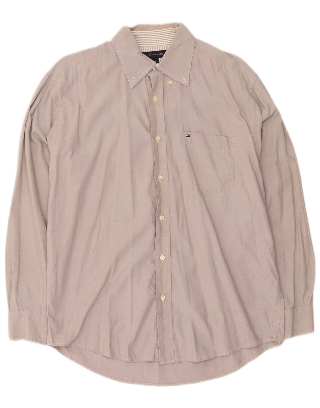Camicia da uomo Tommy Hilfiger in cotone grigio medio