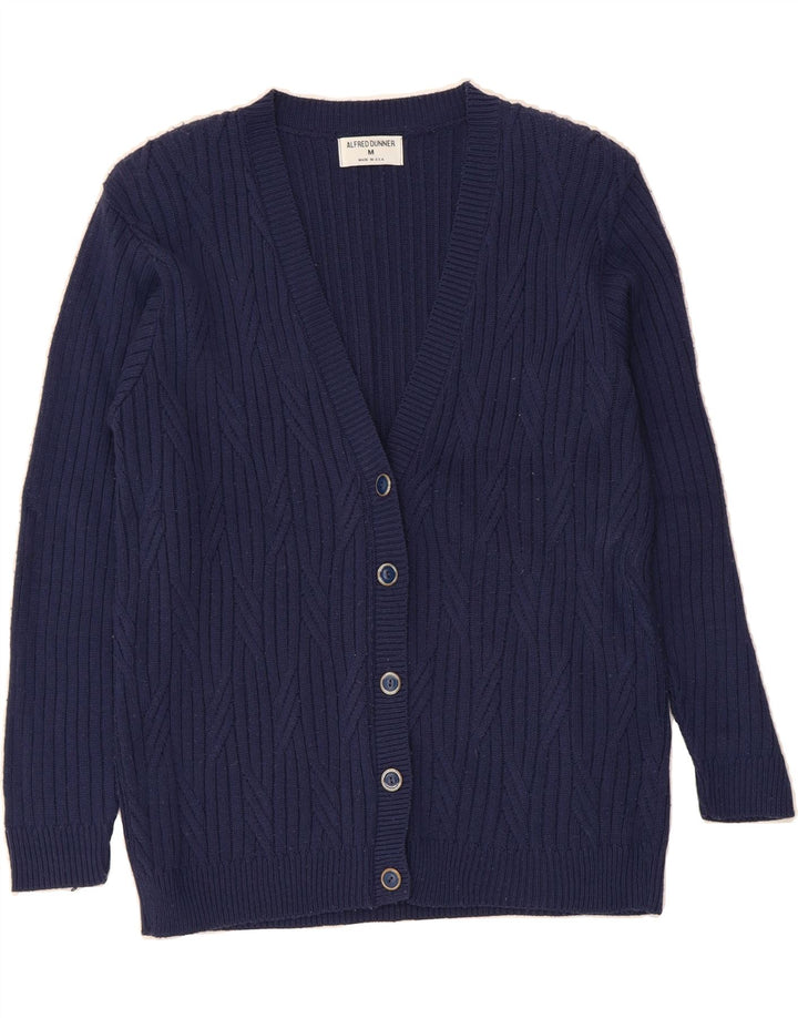 ALFRED DUNNER Womens Cardigan Sweater UK 14 Medium Navy Blue Acrylic Vintage Alfred Dunner and Second-Hand Alfred Dunner from Messina Hembry 