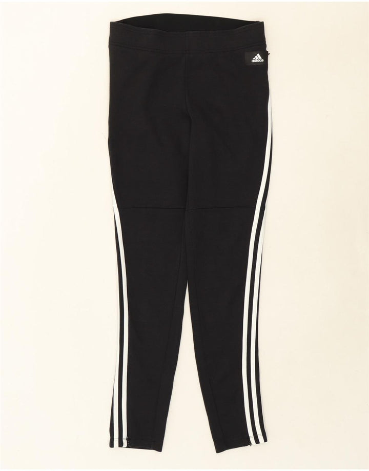 ADIDAS Womens Leggings UK 8/10 Small  Black Cotton Vintage Adidas and Second-Hand Adidas from Messina Hembry 