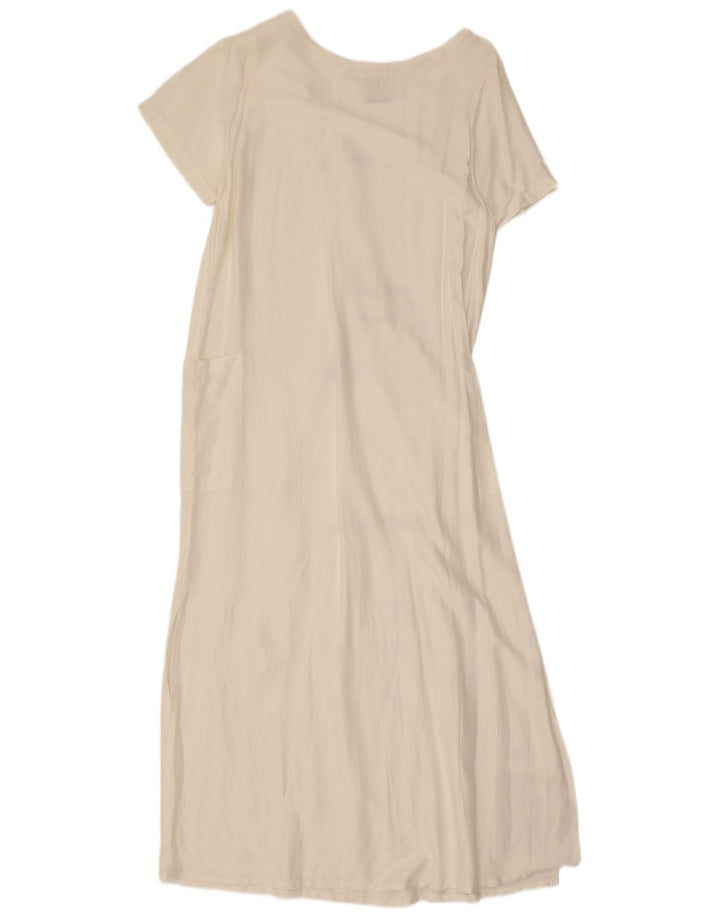 Maxi vestito grafico da donna Tera Bora UK 12 bianco medio