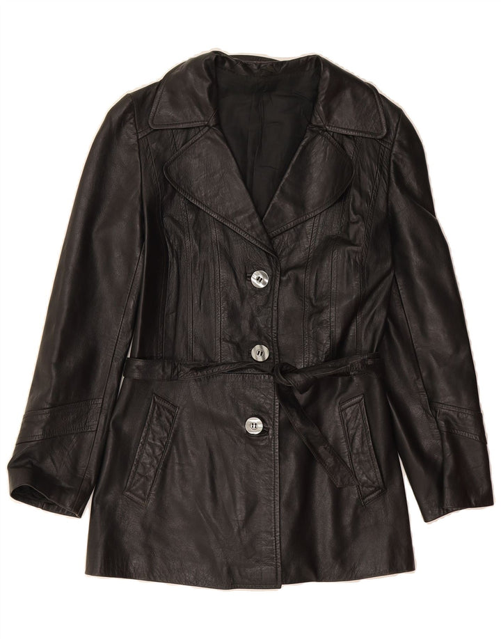 ESSEBI Womens Leather Jacket IT 44 Medium Black Vintage Essebi and Second-Hand Essebi from Messina Hembry 