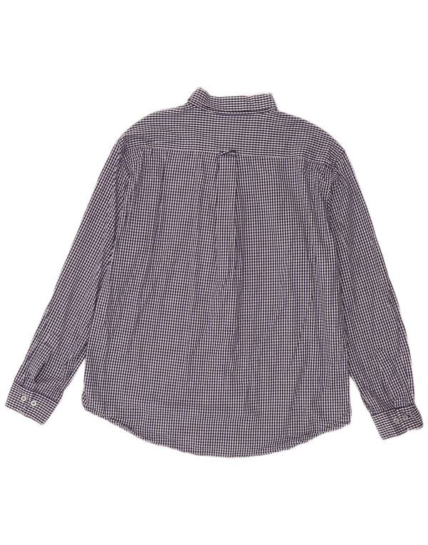 Camicia Russell Athletic da uomo LSU Tigers taglia 42/44 grande cotone a quadretti blu