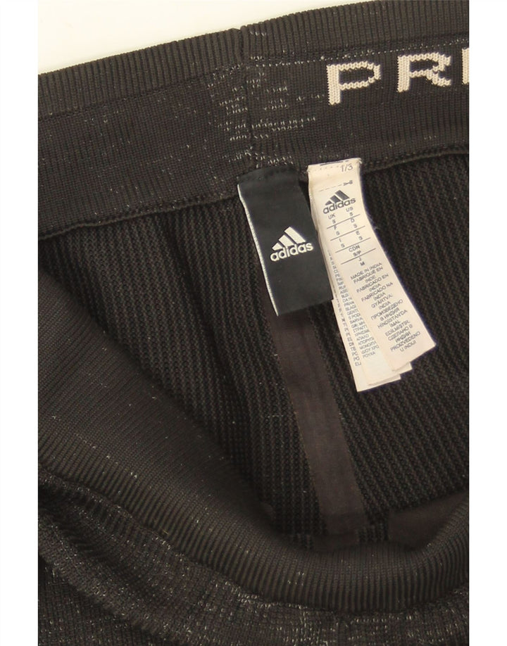 Pantaloni da tuta da uomo Adidas Small in poliestere chiazzato nero