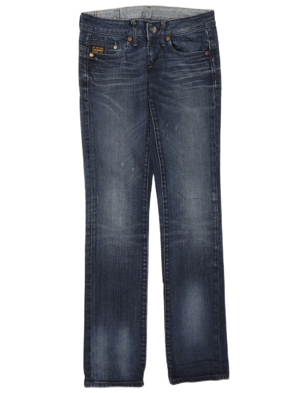 Jeans dritti a vita bassa da donna G-STAR W27 L34 cotone blu