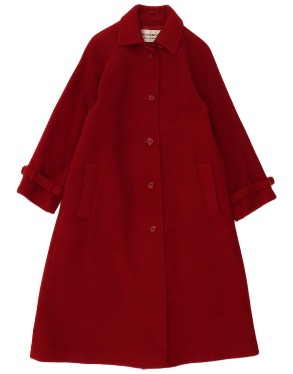 Soprabito oversize da donna Windsmoor UK 10 piccolo bordeaux in lana vergine