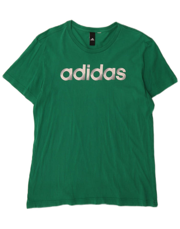 Maglietta grafica da uomo Adidas Top verde medio