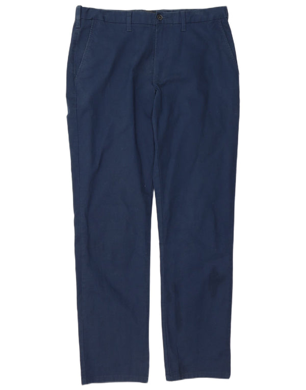 Pantaloni chino vestibilità regolare da uomo Marks & Spencer W34 L33 cotone blu navy