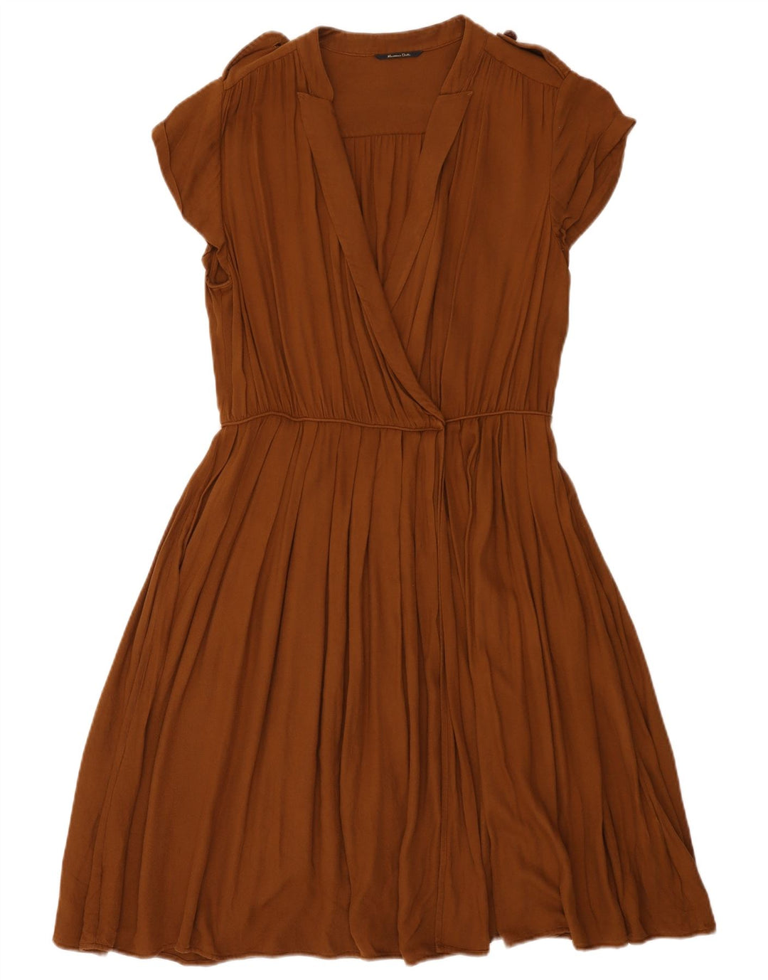 Abito a portafoglio da donna Massimo Dutti EU 42 Large in viscosa marrone