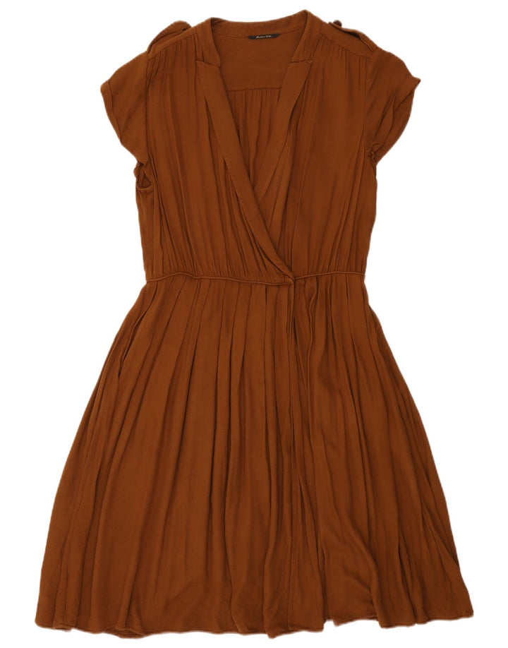 Abito a portafoglio da donna Massimo Dutti EU 42 Large in viscosa marrone