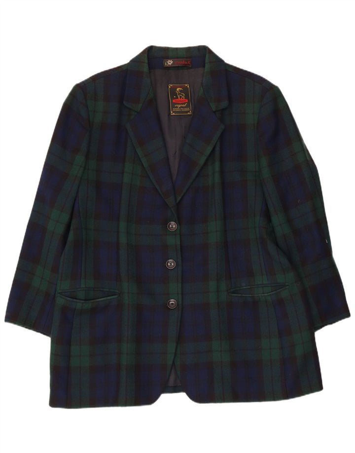 Giacca blazer da donna a 3 bottoni Steinbock UK 18 XL blu navy a quadri