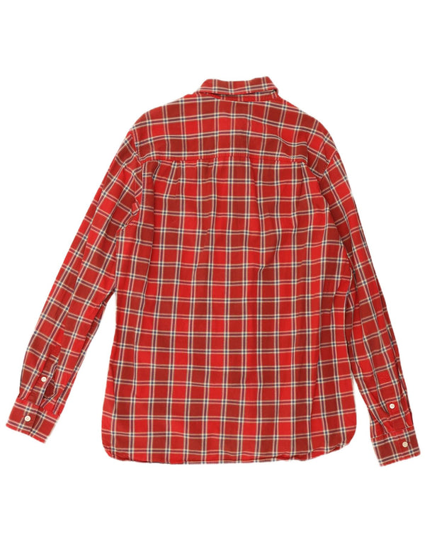 Camicia da uomo Timberland in cotone a quadri rossi grandi