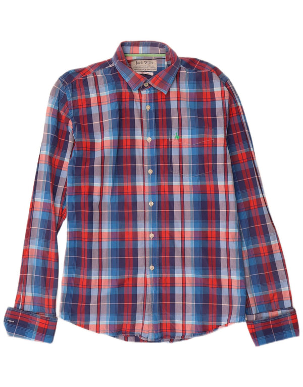 Camicia formale da uomo Jack Wills piccola in cotone a quadri blu