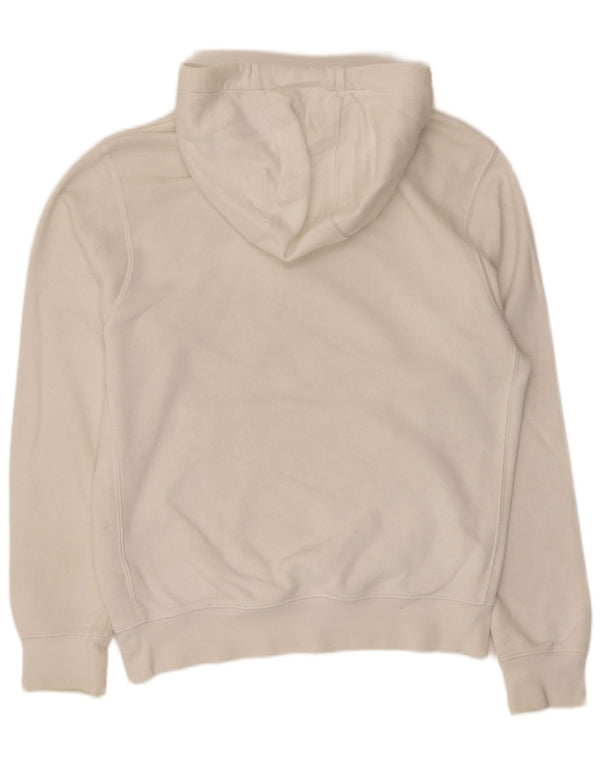 Felpa con cappuccio Nike da uomo, vestibilità ampia, XS, cotone bianco