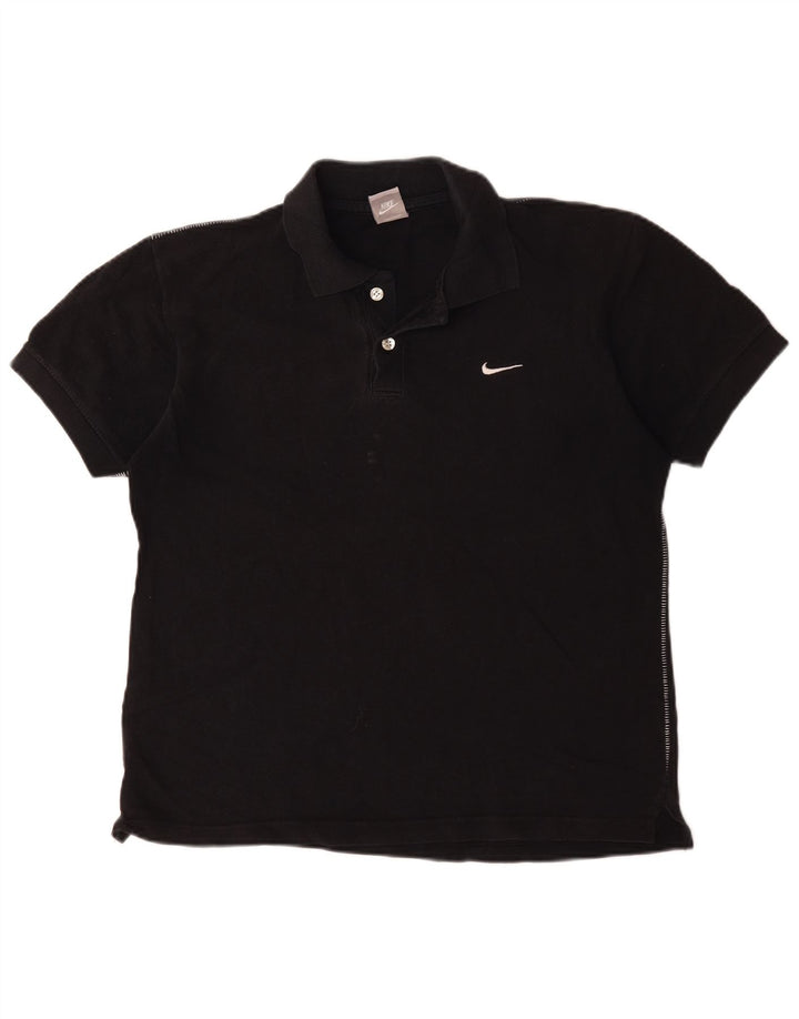 Polo Nike da donna UK 10/12 cotone nero medio