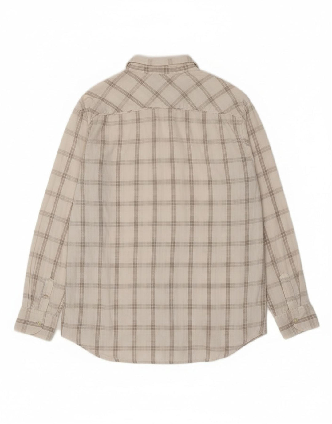 Camicia classica slim fit da uomo Wrangler XL in cotone a quadri bianco sporco