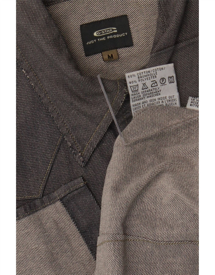 Camicia da uomo G-STAR in cotone grigio medio