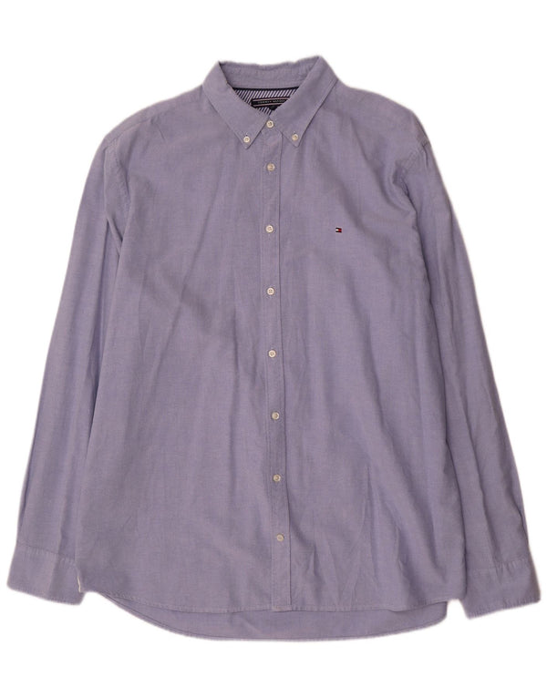 Camicia da uomo Tommy Hilfiger New York Fit 2XL cotone blu