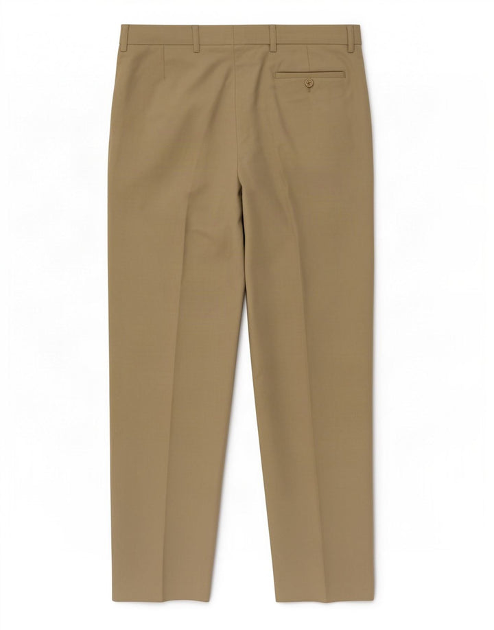 Pantaloni da abito con pegging da uomo Marks & Spencer W32 L29 poliestere kaki