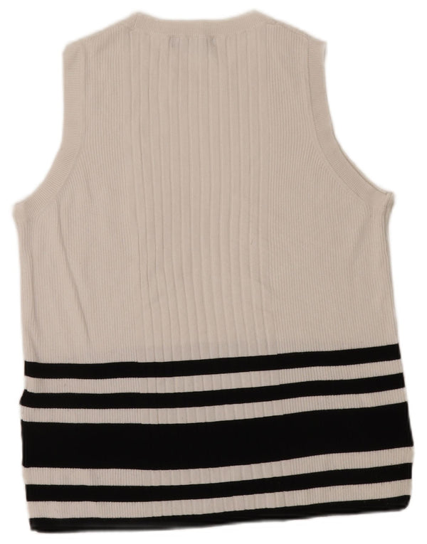 Canotta da donna Marks & Spencer UK 18 XL viscosa a righe bianche