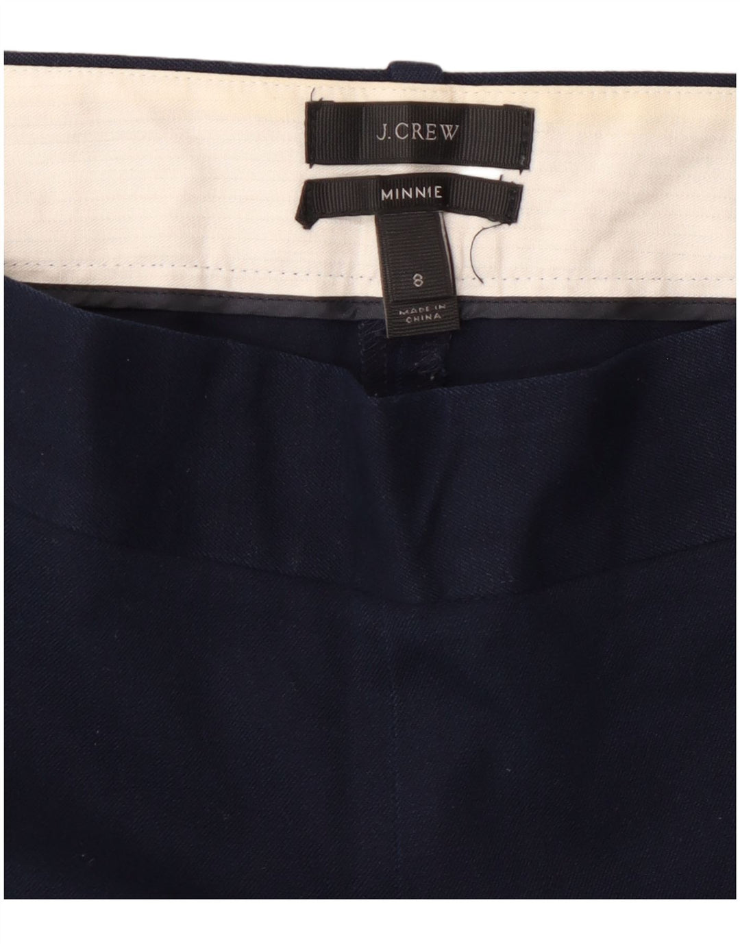 J. CREW Pantaloni corti Minnie slim da donna US 8 medi W30 L26 Blu navy