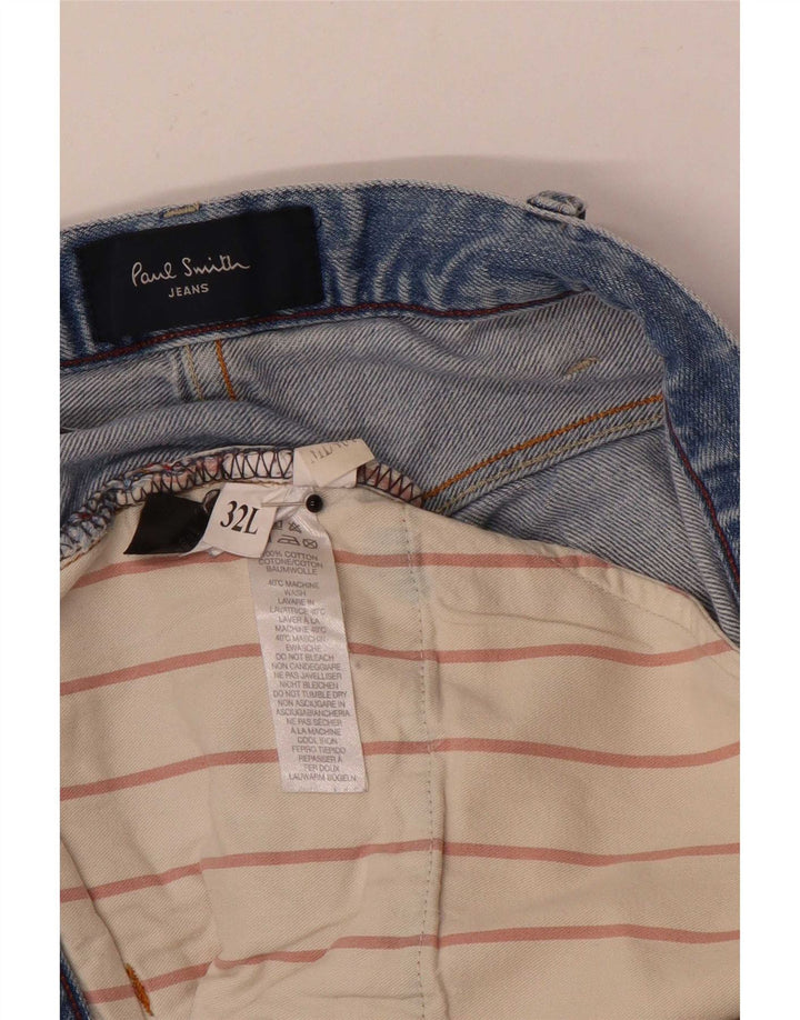 Paul Smith Jeans dritti invecchiati da uomo W32 L35 Cotone blu