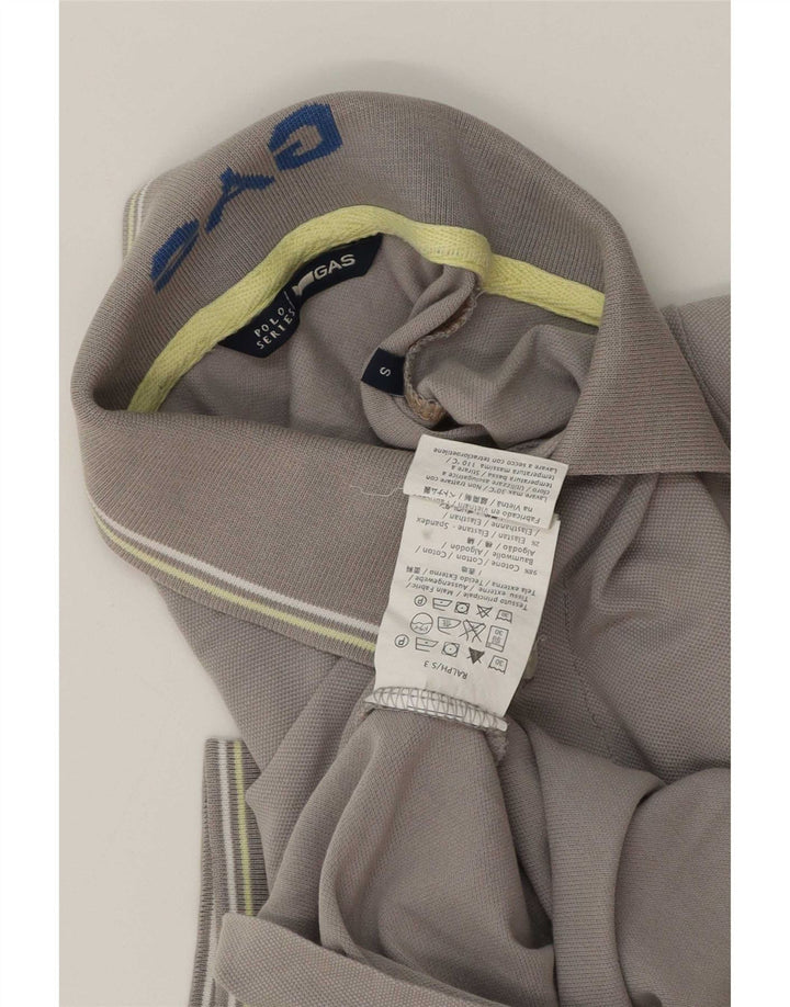 Polo grafica da uomo Gas piccola in cotone a righe grigie