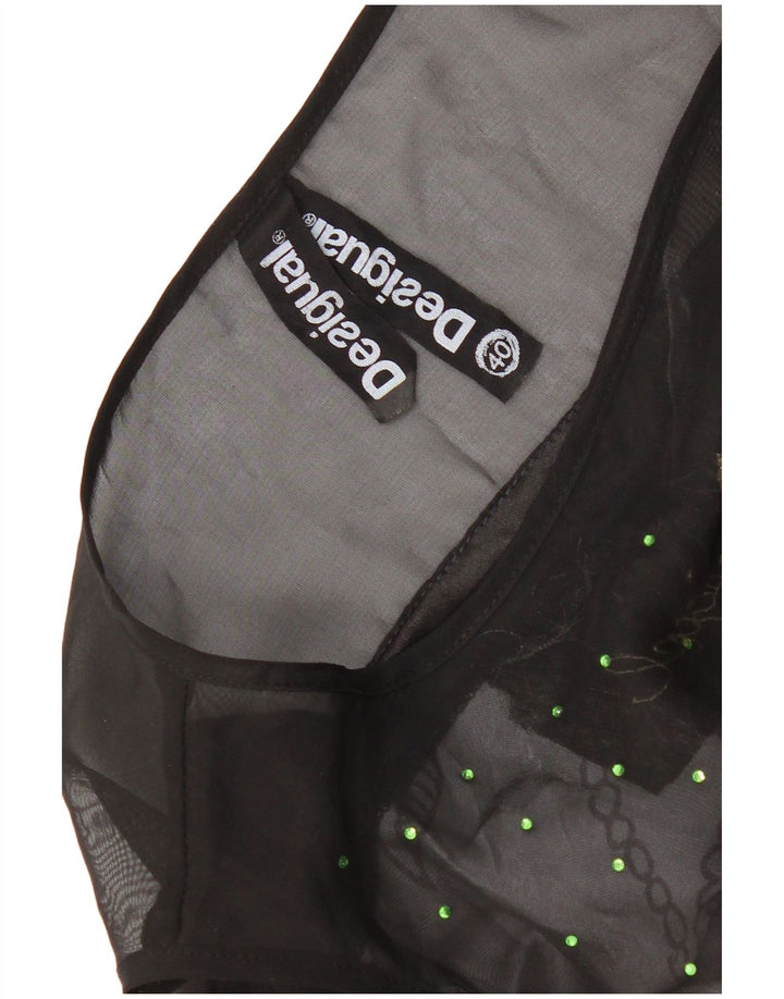 Desigual Abito da donna senza maniche a trapezio EU 40 Paisley grigio medio