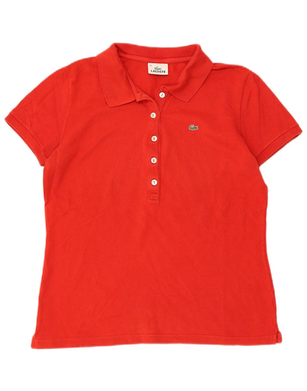Polo da donna Lacoste taglia 44 grande in cotone rosso